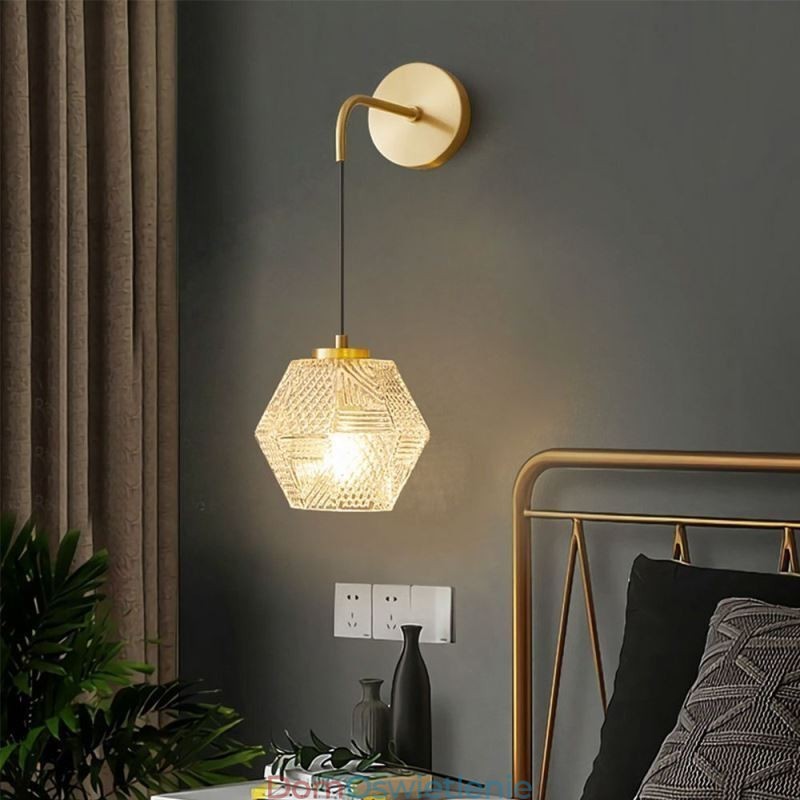 Nowoczesna lampa ścienna Kreatywna szklana lampa ścienna