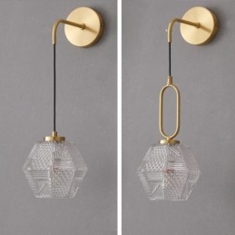 Nowoczesna lampa ścienna Kreatywna szklana lampa ścienna