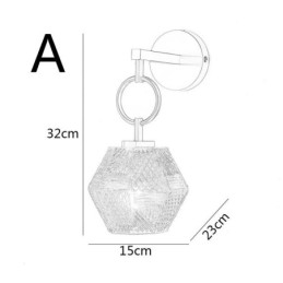 Nowoczesna lampa ścienna Kreatywna szklana lampa ścienna