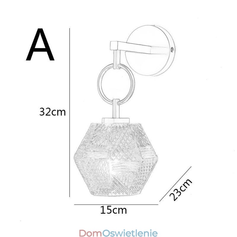 Nowoczesna lampa ścienna Kreatywna szklana lampa ścienna