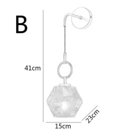 Nowoczesna lampa ścienna Kreatywna szklana lampa ścienna