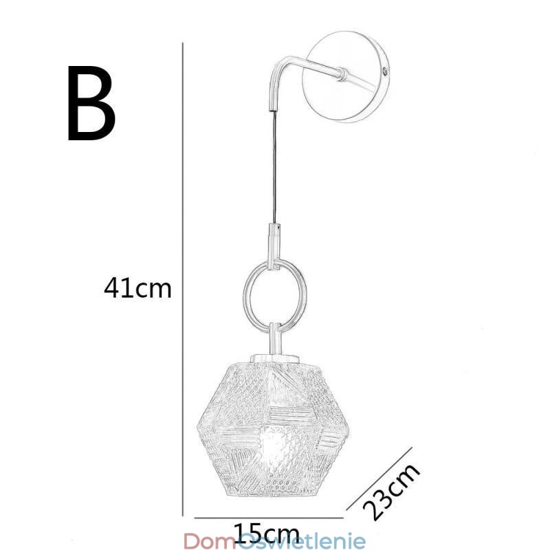 Nowoczesna lampa ścienna Kreatywna szklana lampa ścienna