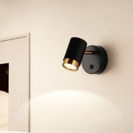 Nowoczesna obrotowa lampa ścienna, minimalistyczna lampa kinkietowa, lampa alejkowa