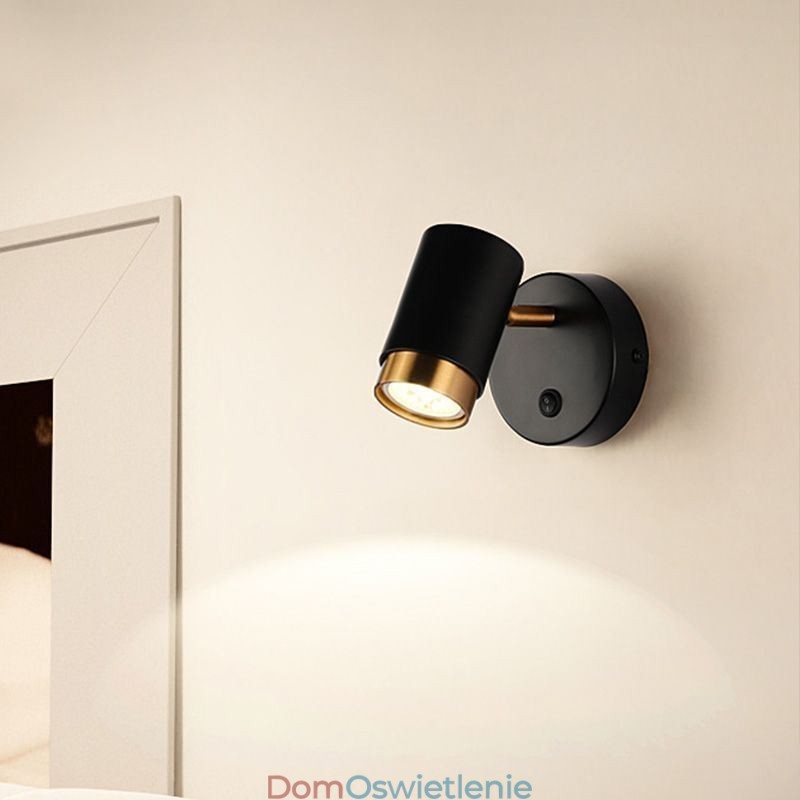 Nowoczesna obrotowa lampa ścienna, minimalistyczna lampa kinkietowa, lampa alejkowa