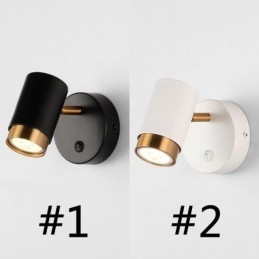 Nowoczesna obrotowa lampa ścienna, minimalistyczna lampa kinkietowa, lampa alejkowa