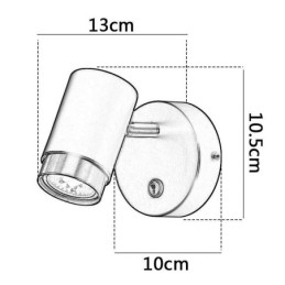 Nowoczesna obrotowa lampa ścienna, minimalistyczna lampa kinkietowa, lampa alejkowa