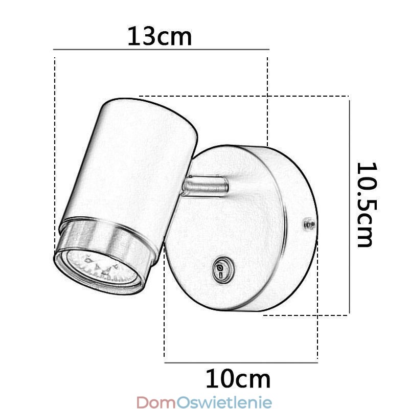 Nowoczesna obrotowa lampa ścienna, minimalistyczna lampa kinkietowa, lampa alejkowa