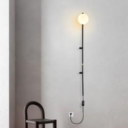Oświetlenie ścienne Globe Wall Sconce Mid Century Magic Bean Wall Lamp z wtyczką
