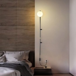 Oświetlenie ścienne Globe Wall Sconce Mid Century Magic Bean Wall Lamp z wtyczką