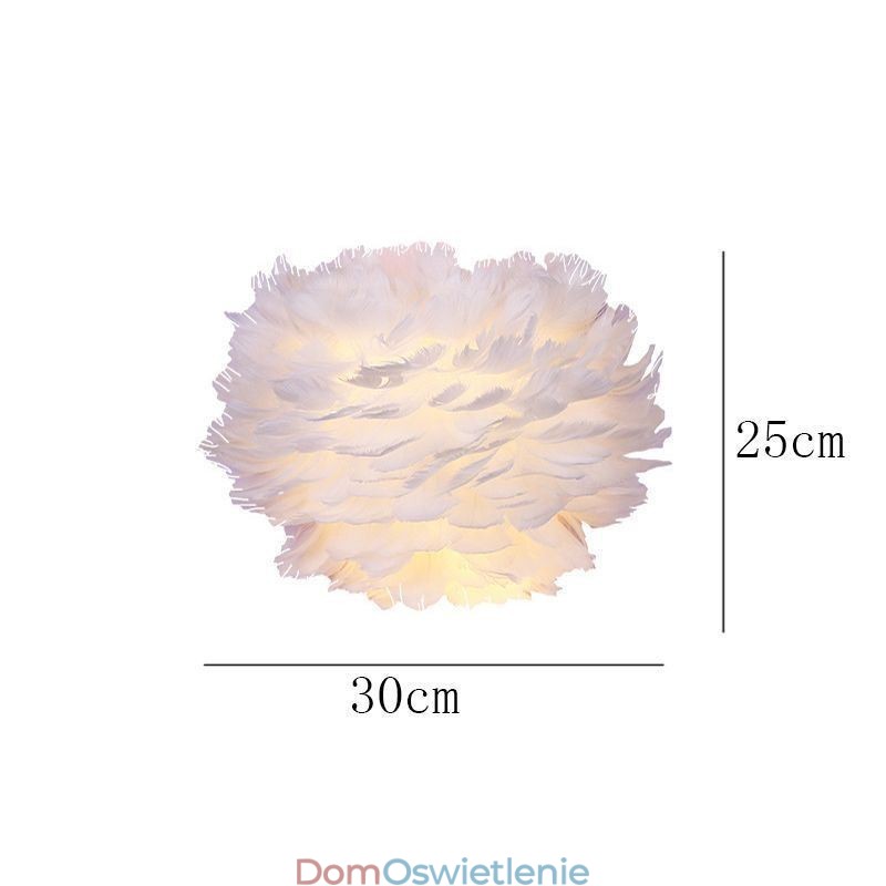 Kreatywna lampa ścienna z piórami dekoracyjna lampa kinkietowa