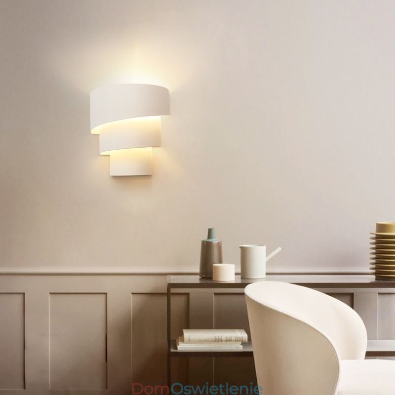 Nowoczesna minimalistyczna lampa ścienna spiralna lampa stołowa