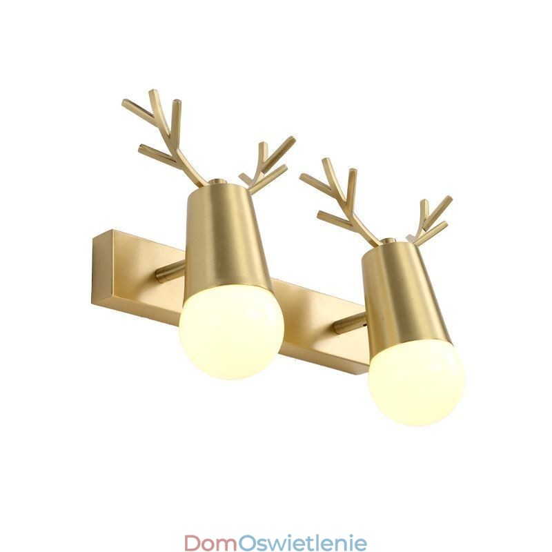 Nordic Brass Kinkiet Lustro Światło Przednie