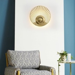 Kinkiet Nordic Brass Hollow Out Round Shape Sconce Light