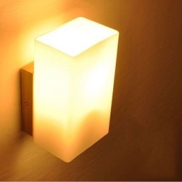 Nordic Wood Kinkiet Szklany Klosz Lampy Kinkiet Światło