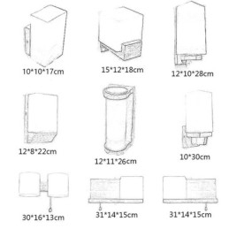 Nordic Wood Kinkiet Szklany Klosz Lampy Kinkiet Światło