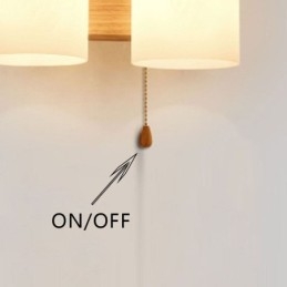Nordic Wood Kinkiet Szklany Klosz Lampy Kinkiet Światło