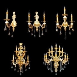 Europejska lampa ścienna Luksusowa lampa ścienna Kryształowa lampa wisząca Oświetlenie nocne