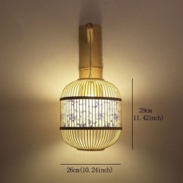 Lampa ścienna Cage Design Creative Bamboo wisząca lampa ścienna przy łóżku dekoracyjna