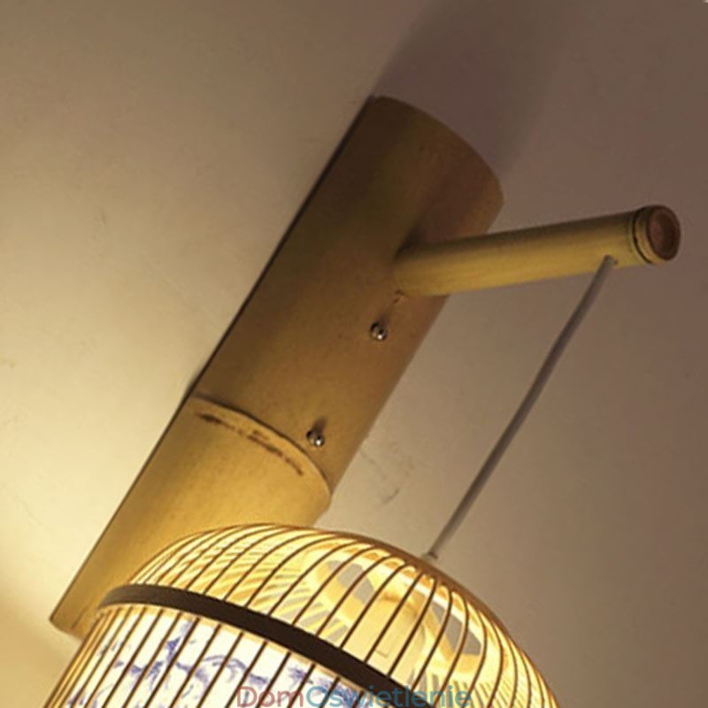 Lampa ścienna Cage Design Creative Bamboo wisząca lampa ścienna przy łóżku dekoracyjna