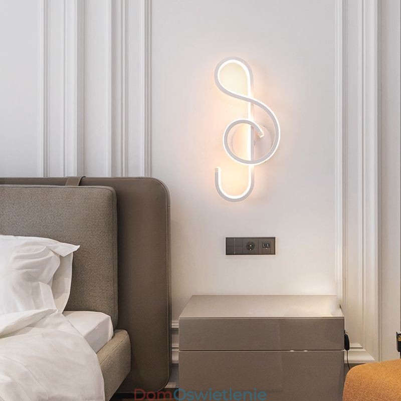 Kinkiet Minimalistyczny Akrylowa Lampa Ścienna Notatka