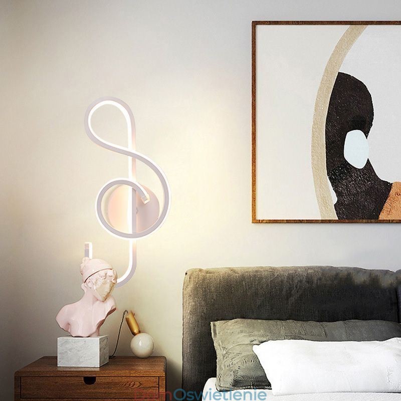 Kinkiet Minimalistyczny Akrylowa Lampa Ścienna Notatka
