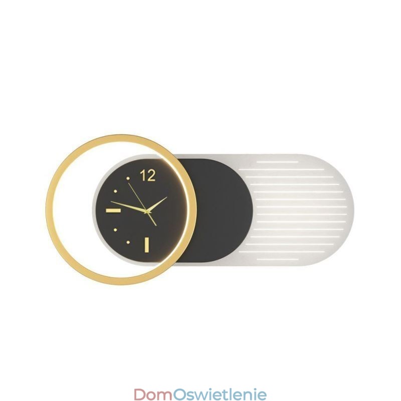 Lampa ścienna nowoczesny minimalistyczny akrylowy zegar z kutego żelaza