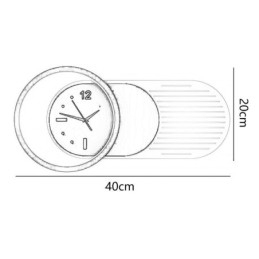 Lampa ścienna nowoczesny minimalistyczny akrylowy zegar z kutego żelaza