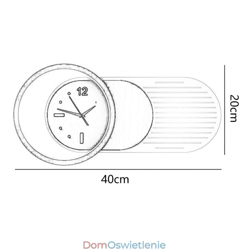 Lampa ścienna nowoczesny minimalistyczny akrylowy zegar z kutego żelaza