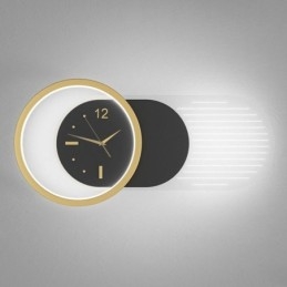 Lampa ścienna nowoczesny minimalistyczny akrylowy zegar z kutego żelaza