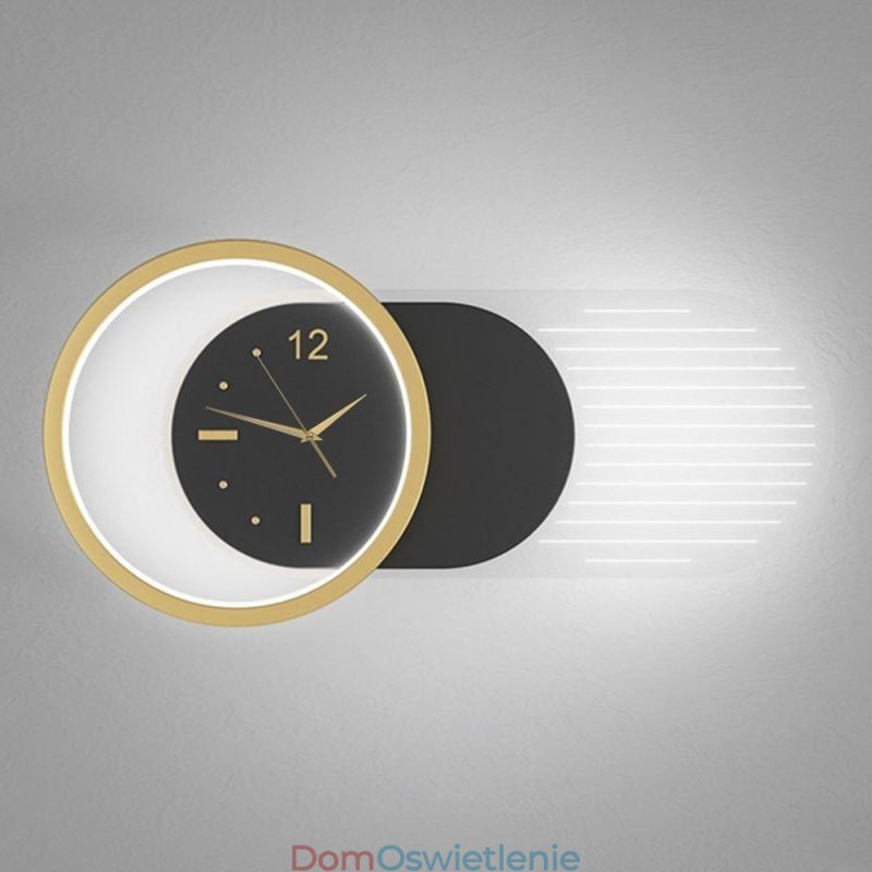 Lampa ścienna nowoczesny minimalistyczny akrylowy zegar z kutego żelaza