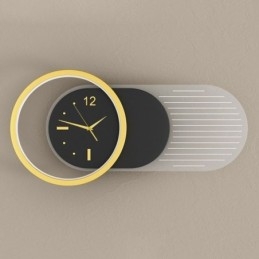 Lampa ścienna nowoczesny minimalistyczny akrylowy zegar z kutego żelaza