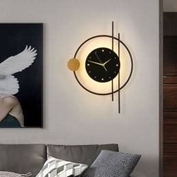 Zegar ścienny Nowoczesny minimalistyczny kinkiet z kutego żelaza i