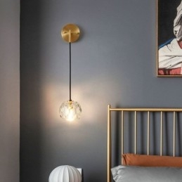 Nowoczesna lampa ścienna Kreatywna kryształowa lampa ścienna