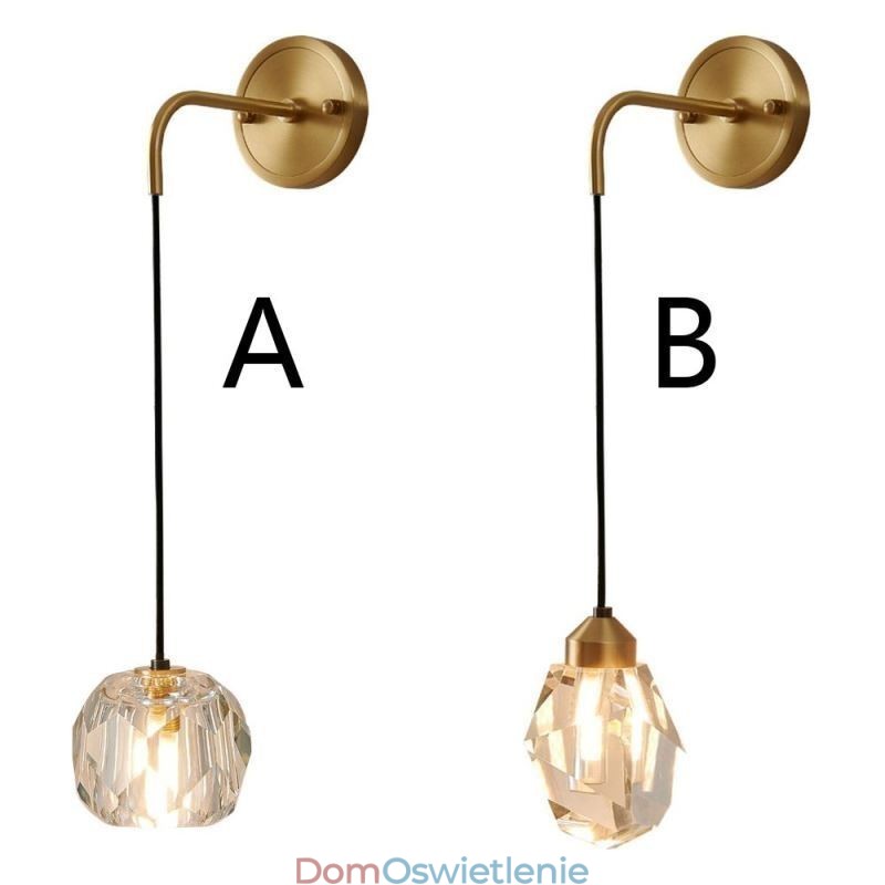 Nowoczesna lampa ścienna Kreatywna kryształowa lampa ścienna
