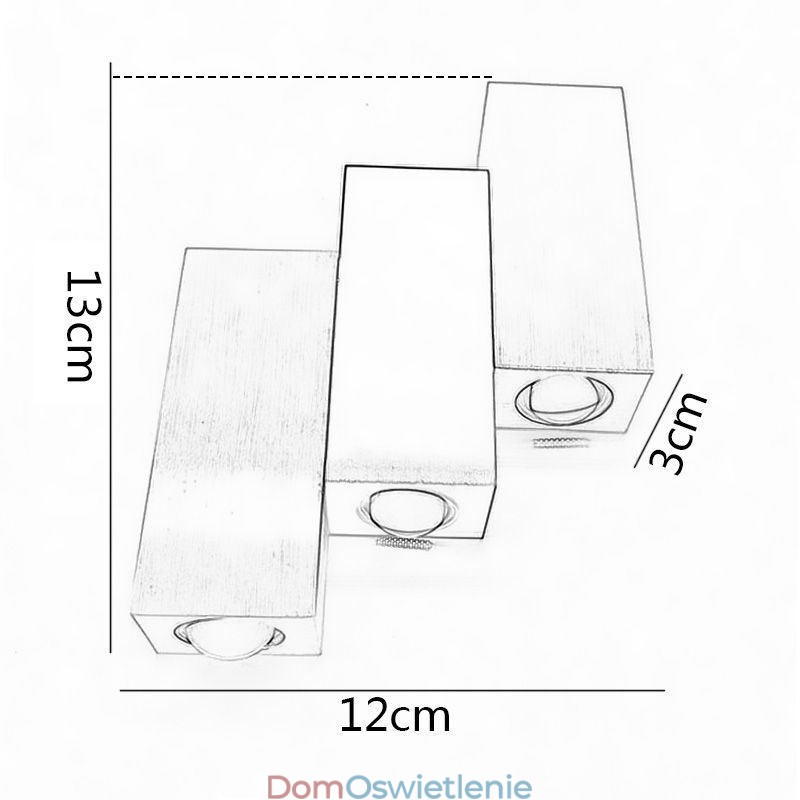 Nowoczesne lampy ścienne, kinkiety ścienne w górę i w dół, kinkiety aluminiowe