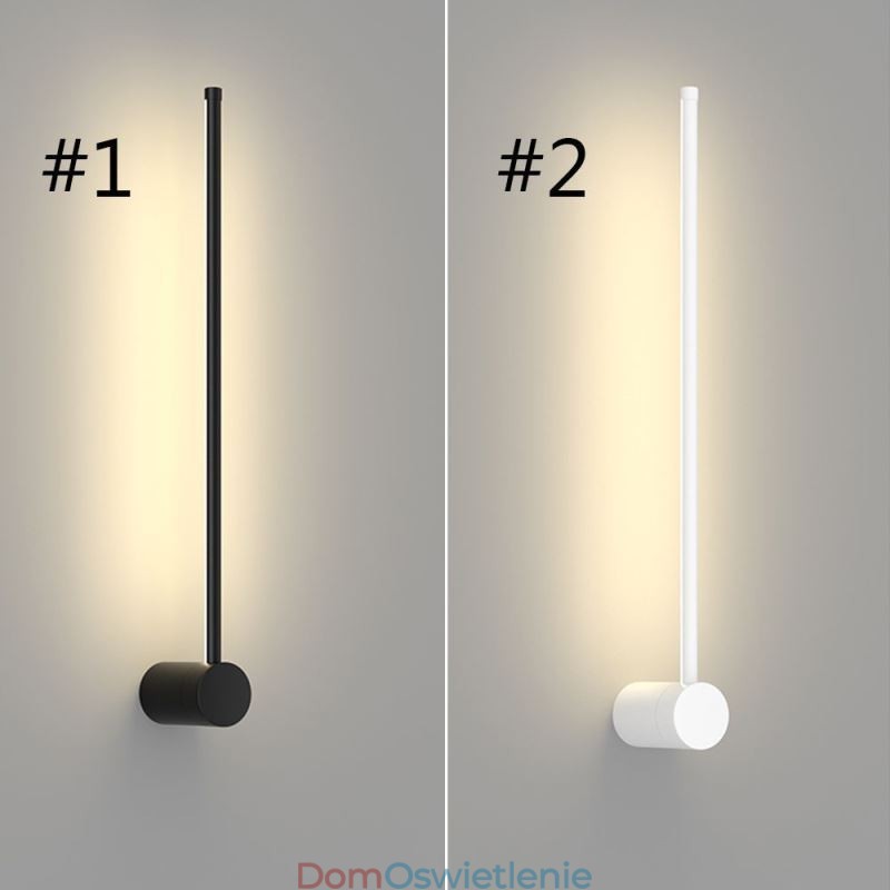 Nowoczesna długa lampa ścienna, dekoracja nocna