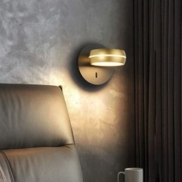 Obrotowa lampa ścienna Nowoczesna minimalistyczna kinkiet