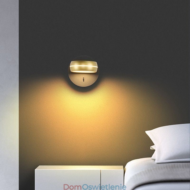 Obrotowa lampa ścienna Nowoczesna minimalistyczna kinkiet