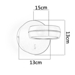 Obrotowa lampa ścienna Nowoczesna minimalistyczna kinkiet