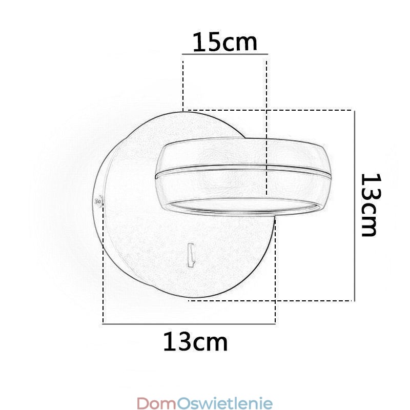 Obrotowa lampa ścienna Nowoczesna minimalistyczna kinkiet
