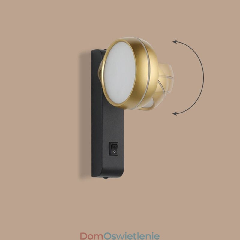 Obrotowa lampa ścienna nowoczesna minimalistyczna lampa kinkietowa