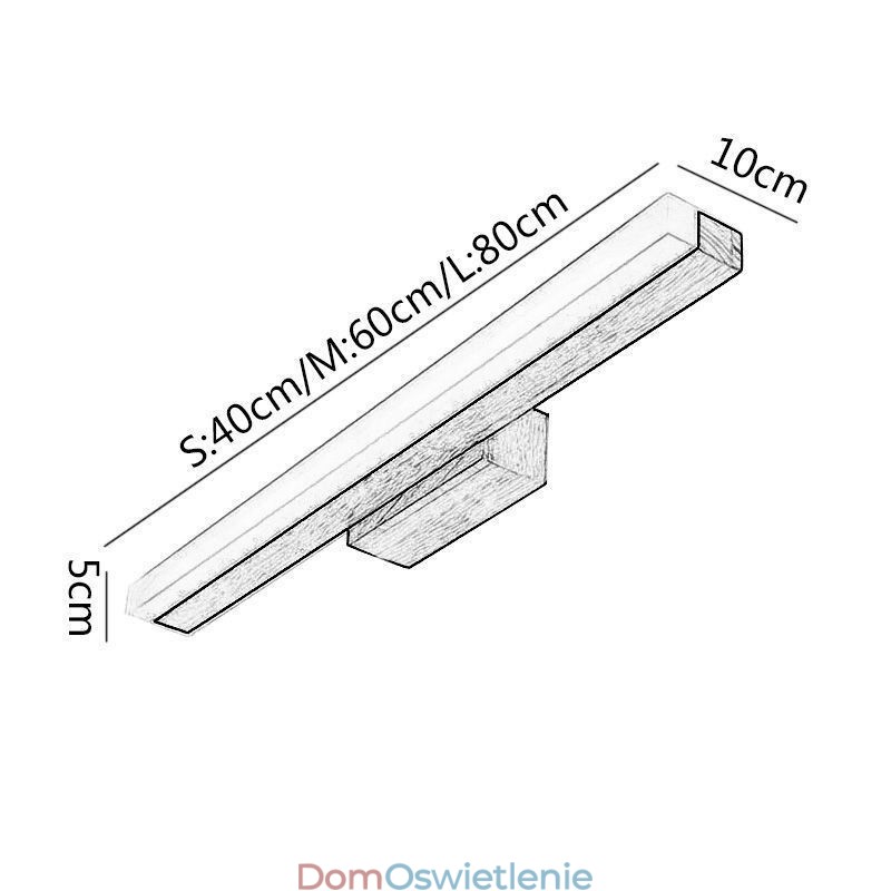 Lustro Światło Drewno Lite Kinkiet Nowoczesny Kinkiet Kinkiet