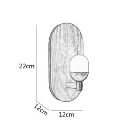 Dekoracja Ścienna Drewniana Lampa Wejściowa Oświetlenie Alejki Nordic Nocna Lampa Ścienna
