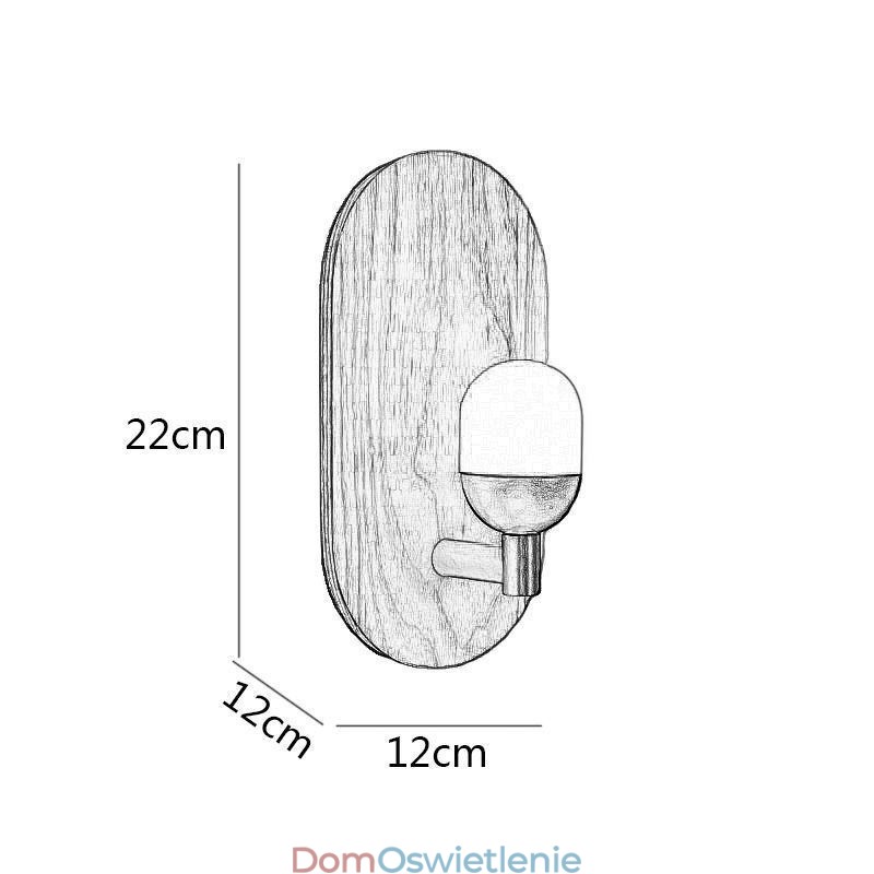 Dekoracja Ścienna Drewniana Lampa Wejściowa Oświetlenie Alejki Nordic Nocna Lampa Ścienna