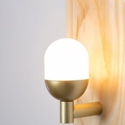 Dekoracja Ścienna Drewniana Lampa Wejściowa Oświetlenie Alejki Nordic Nocna Lampa Ścienna