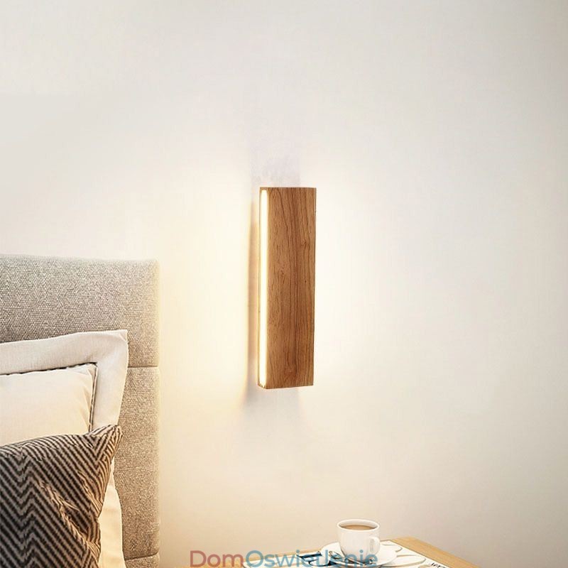 Nowoczesna ściana Drewniana kinkiet Oświetlenie przejścia wejściowego Nordic Lampa ścienna przy łóżku