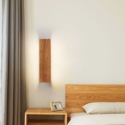 Nowoczesna ściana Drewniana kinkiet Oświetlenie przejścia wejściowego Nordic Lampa ścienna przy łóżku