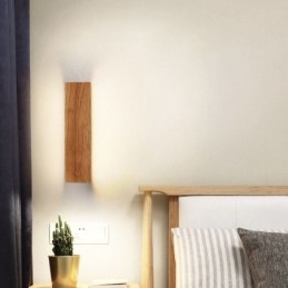 Nowoczesna ściana Drewniana kinkiet Oświetlenie przejścia wejściowego Nordic Lampa ścienna przy łóżku