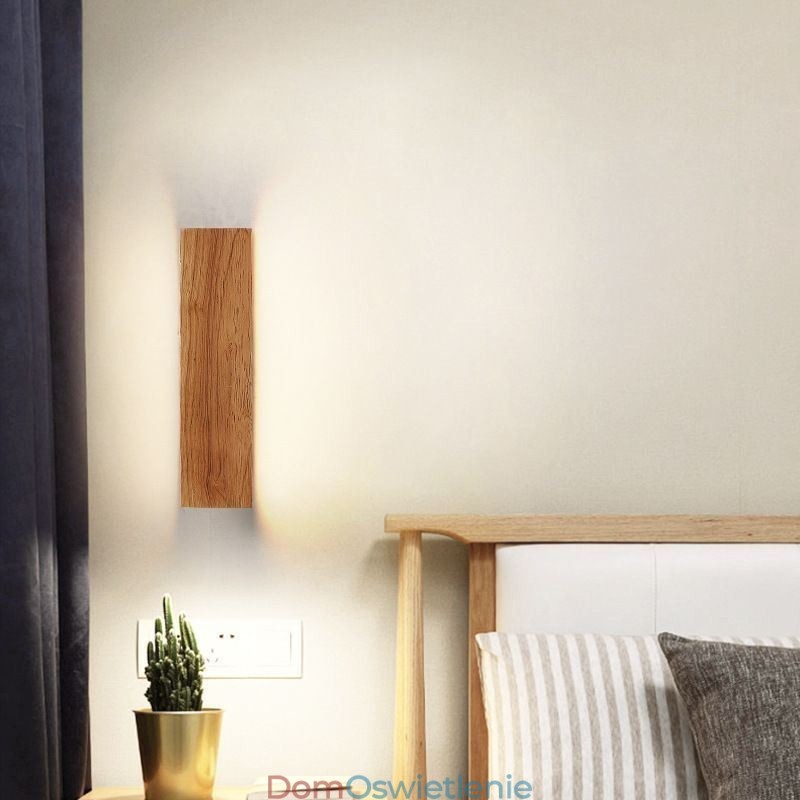 Nowoczesna ściana Drewniana kinkiet Oświetlenie przejścia wejściowego Nordic Lampa ścienna przy łóżku
