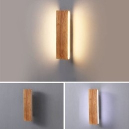Nowoczesna ściana Drewniana kinkiet Oświetlenie przejścia wejściowego Nordic Lampa ścienna przy łóżku